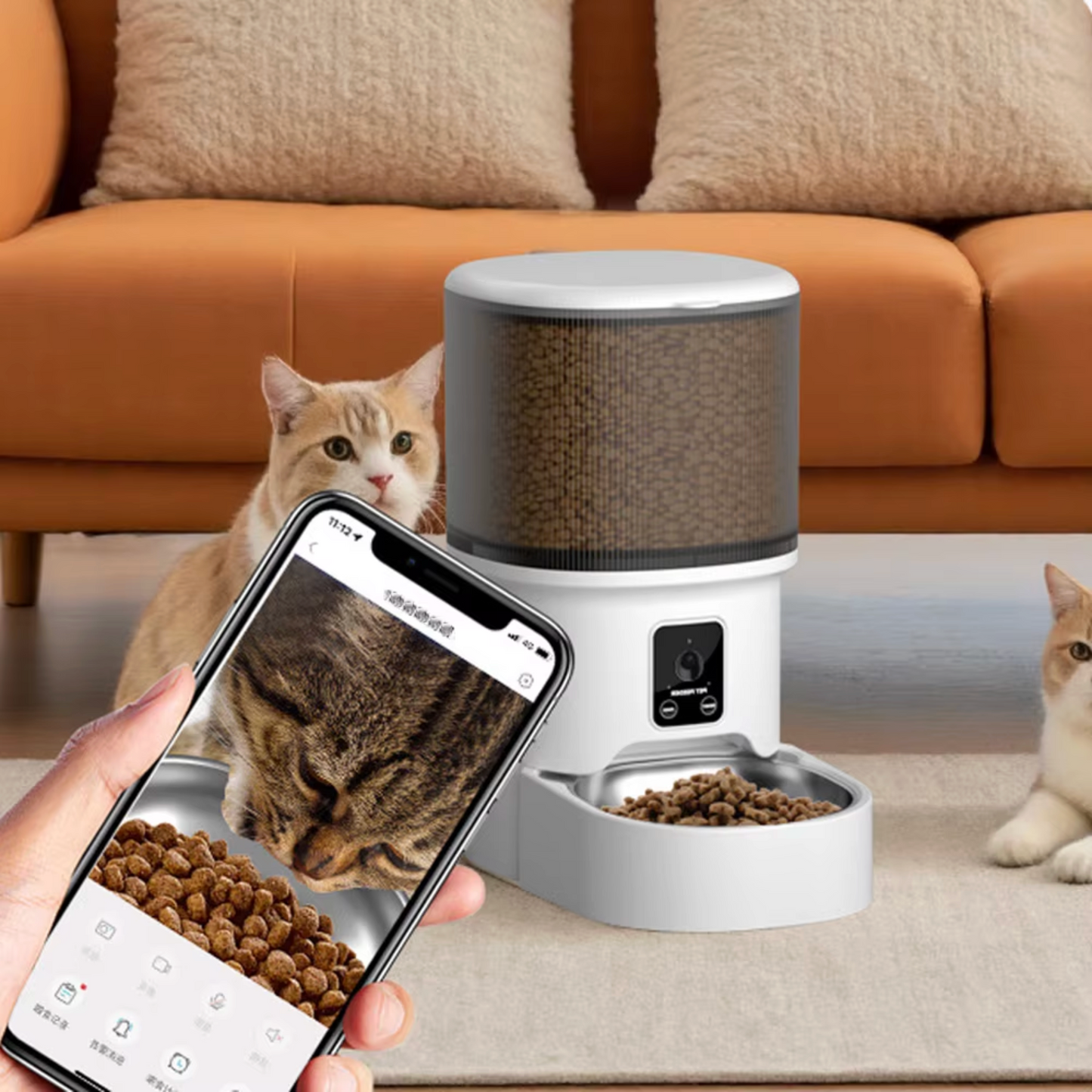 Automatic Pet Feeder for Cats/Dogs 4L with Remote Control